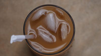 iced coffee glass